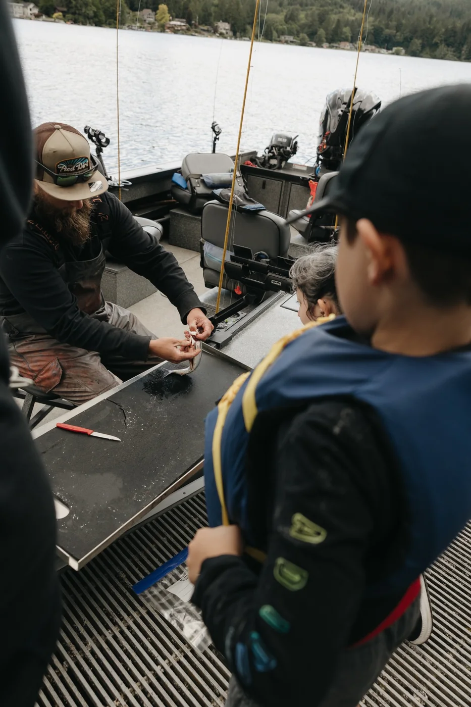 Fish cleaning and preparation demonstration